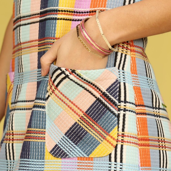 Anthropologie Eva Franco NWT Summer Plaid Shift Dress Size 4 - Picture 7 of 10